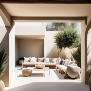 backyard-with-chukum-stucco-walls-bright-and-airy-cinematic-photography-neutral-colours